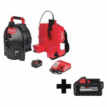 MILWAUKEE Drain Gun Kit 5/16 Cable 18.0V 5.0Ah, 338AP7