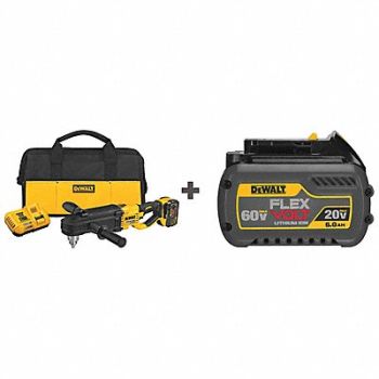 DEWALT Drill Cordless 1320 RPM 60V DC, 339YG3
