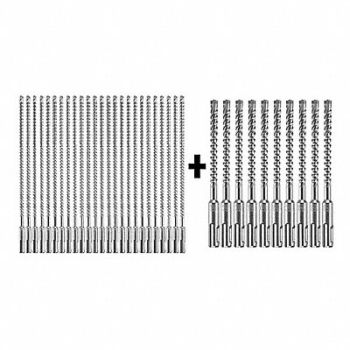 BOSCH Hammer Drill Bit SDS Plus 1/4 x10 PK25, 339YT3