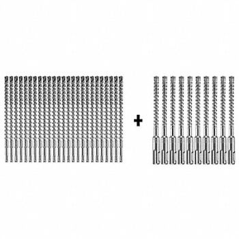 BOSCH Hammer Drill Bit SDS Plus 1/2 x10 PK25, 339YT9