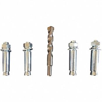 GRAINGER APPROVED Bumper Installation Kit 4 Bolts 1 Bit, 33F680