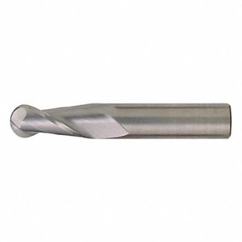 CLEVELAND Ball End Mill Single End 5/8 Carbide, 33FY01