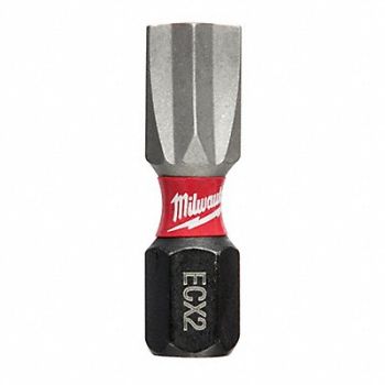 MILWAUKEE Insert Bit 1/4 ECX #2 1 PK25, 33GM68