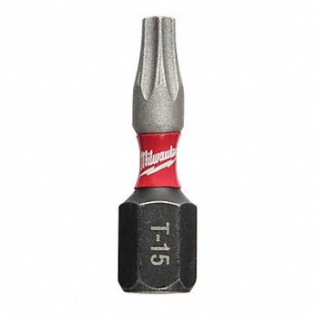 MILWAUKEE Insert Bit 1/4 Torx T15 1 PK25, 33GM75
