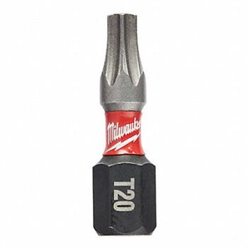 MILWAUKEE Insert Bit 1/4 Torx T20 1 PK25, 33GM76