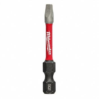 MILWAUKEE Insert Bit 1/4 Square Recess #2 2 PK25, 33GM82