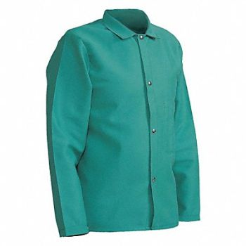 GUARD LINE Welders Jacket 30In Proban Grn L, 33GU50