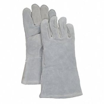 GUARD LINE Welders Glove Pearl Gray 14In M, 33GV51