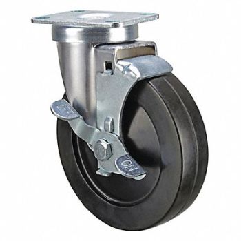 GRAINGER APPROVED NSF-Listed Plate Caster Swivel 165 lb., 33H642