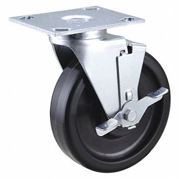 GRAINGER APPROVED NSF-Listed Plate Caster Swivel 450 lb., 33H643