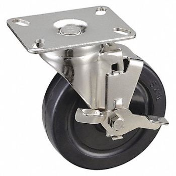 GRAINGER APPROVED NSF-Listed Plate Caster Swivel 240 lb., 33H660