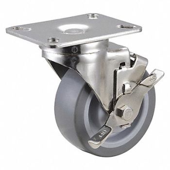 GRAINGER APPROVED NSF-Listed Plate Caster Swivel 275 lb., 33H662