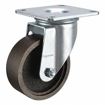 GRAINGER APPROVED NSF-Listed Plate Caster Swivel 450 lb., 33H777