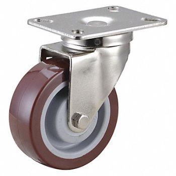 GRAINGER APPROVED NSF-Listed Plate Caster Swivel 375 lb., 33H935