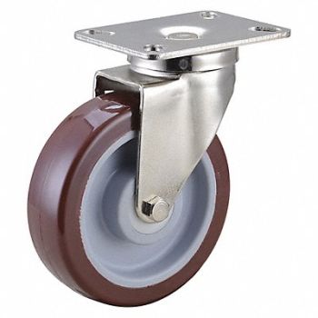 GRAINGER APPROVED NSF-Listed Plate Caster Swivel 450 lb., 33H936