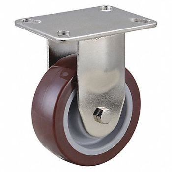 GRAINGER APPROVED NSF-Listed Plate Caster Rigid 375 lb., 33H938