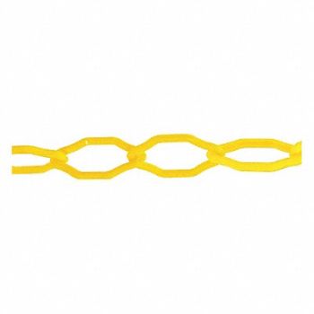 MR. CHAIN Plastic Chain 2In x 100 ft Yellow, 33HG15