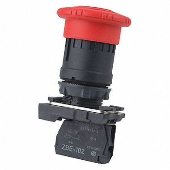 SCHNEIDER ELECTRIC Emergency Stop Push Button Plastic Red, 33HP37