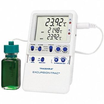 TRACEABLE Digital Therm Excursion-Trac Datalog, 33HP64
