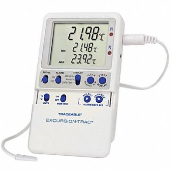 TRACEABLE Digital Therm Excursion-Trac Datalog, 33HP66