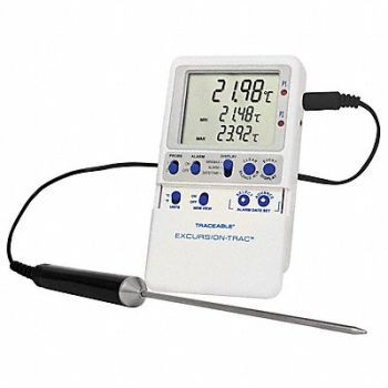 TRACEABLE Digital Therm Excursion-Trac Datalog, 33HP69