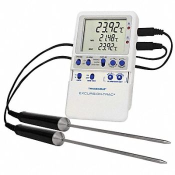 TRACEABLE Digital Therm Excursion-Trac Datalog, 33HP70