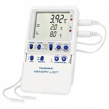 TRACEABLE Digital Therm Memory-Loc Datalogging, 33HP74