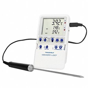 TRACEABLE Digital Therm Memory-Loc Datalogging, 33HP76