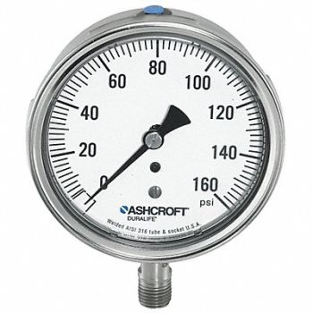 ASHCROFT K4200 Gauge Pressure 0 to 5000 psi 3-1/2 in., 33HT53