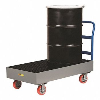 LITTLE GIANT Two Drum Spill Platfrm Cart 15-1/2 In H, 33HY63