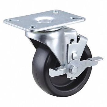 GRAINGER APPROVED NSF-Listed Plate Caster Swivel 300 lb., 33J015