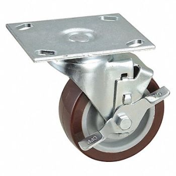GRAINGER APPROVED NSF-Listed Plate Caster Swivel 375 lb., 33J041