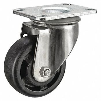 GRAINGER APPROVED NSF-Listed Plate Caster Swivel 250 lb., 33J045
