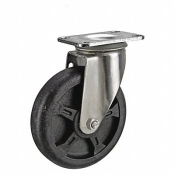 GRAINGER APPROVED NSF-Listed Plate Caster Swivel 300 lb., 33J049