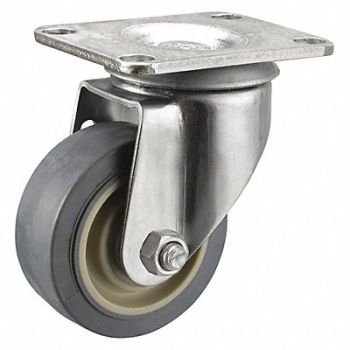 GRAINGER APPROVED NSF-Listed Plate Caster Swivel 325 lb., 33J065