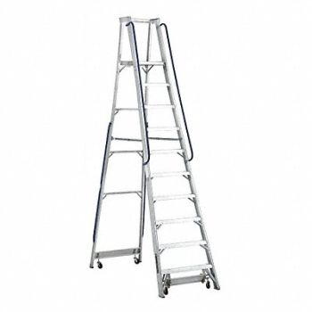 LOUISVILLE Platform Stepladder 9 ft.6 Aluminum IA, 33J645