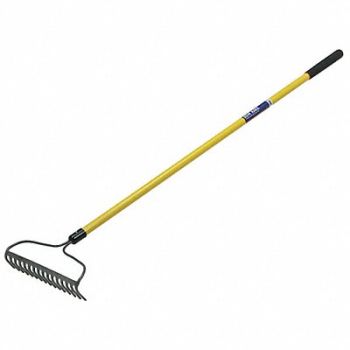 ABILITY ONE Bow Rake Steel 16 in Fiberglass Handle, 33KE75