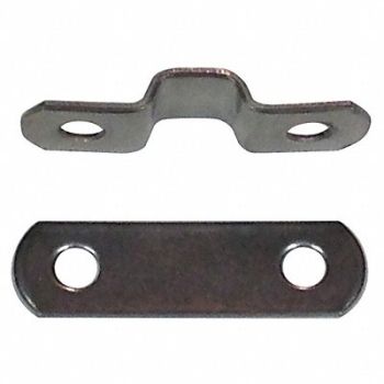 DIXIE LINE CLAMPS Tube Clamp Two-Hole w/Backplate SS PK25, 33KF13