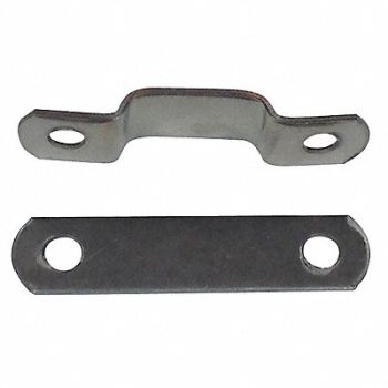 DIXIE LINE CLAMPS Tube Clamp Two-Hole w/Backplate SS PK25, 33KF15