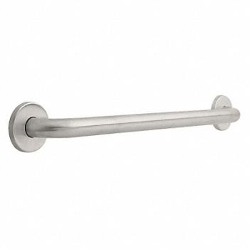 FRANKLIN BRASS Grab Bar SS Satin 24 in L, 33KK45