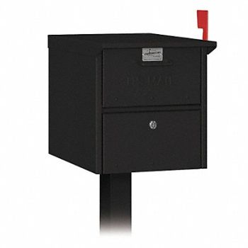 SALSBURY INDUSTRIES Roadside Mailbox Black, 33KT11