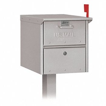 SALSBURY INDUSTRIES Roadside Mailbox Silver, 33KT17