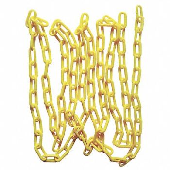 GRAINGER APPROVED Plastic Chain 2 In x 100 ft Yellow, 33L678