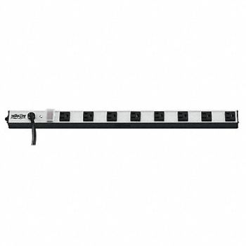 TRIPP LITE Outlet Strip 8 Outlet 15A 24 L Gry, 33L705