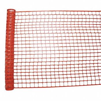 GRAINGER APPROVED Safety Fence 4 ft H 100 ft L Orange, 33L954