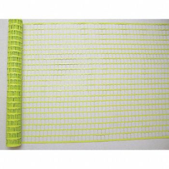 GRAINGER APPROVED Safety Fence 4 ft H 100 ft L Y/G, 33L959