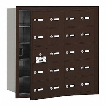SALSBURY INDUSTRIES Horiz Mailbox USPS 20Dr Bz FL 29-3/4in, 33LL60
