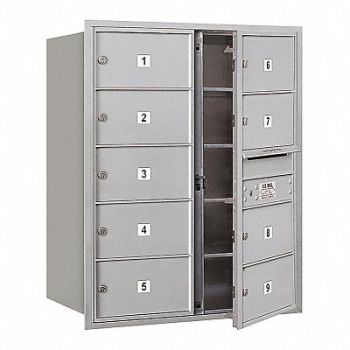 SALSBURY INDUSTRIES Horiz Mailbox MB2 9Dr Alum FL 37-1/2in, 33LM70