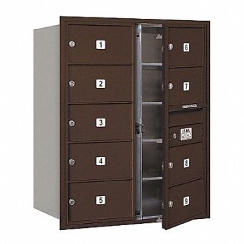 SALSBURY INDUSTRIES Horiz Mailbox MB2 9Dr Bz FL 37-1/2in, 33LM79