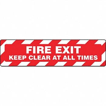 ACCUFORM Floor Sign Fire Exit Keep Clear 6 X24, 772K43